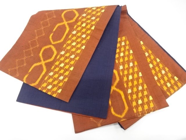  アンティーク　縞模様織り出し袋帯（材料）